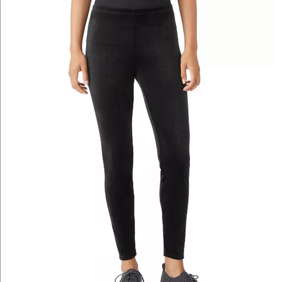 Eileen Fisher Black Velvet Leggings - Picture 1 of 4